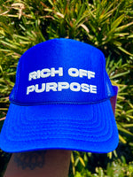 Rich of purpose Trucker Hat ( Royal Blue)