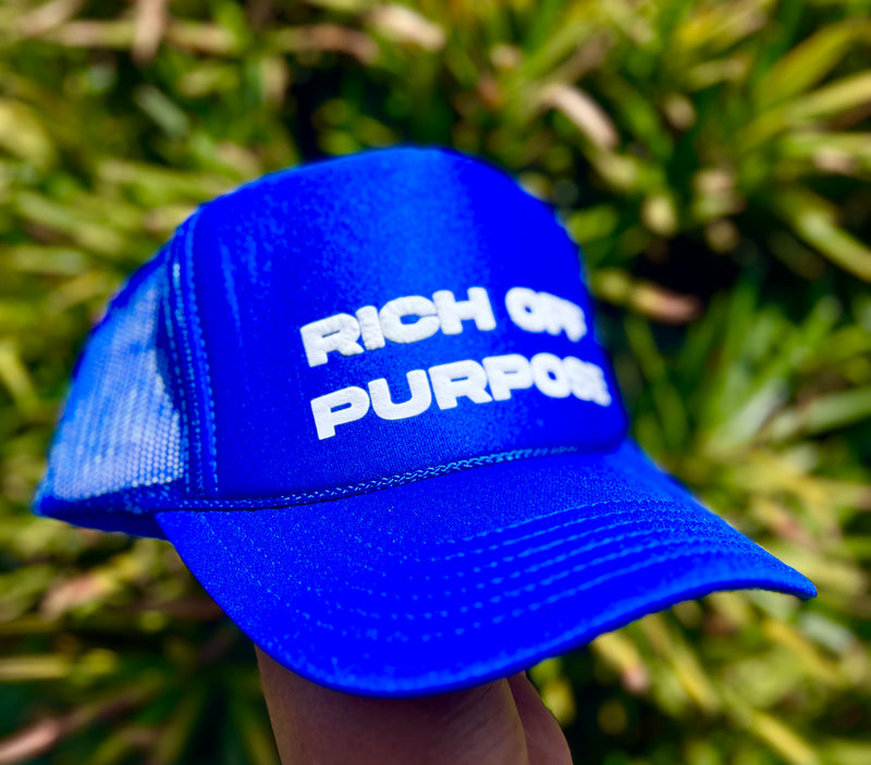 Rich of purpose Trucker Hat ( Royal Blue)